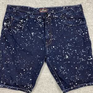 Red APE‎ shorts men's 42 baggy Y2K graphic graffiti hip hop 90s denim wide leg